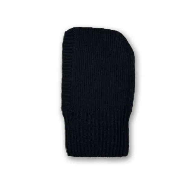 Wool Knitted Wool Keep Warm Sleeve Cap Balaclava Beanie Hat Black - Shop at LoveMi