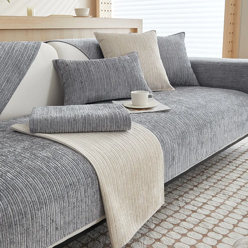Four Seasons Universal Minimalist Style Chenille Sofa Cushion
