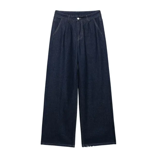 Casual Blue Belt Short Wide Design Denim Trench Coat Pants - Shop at LoveMi