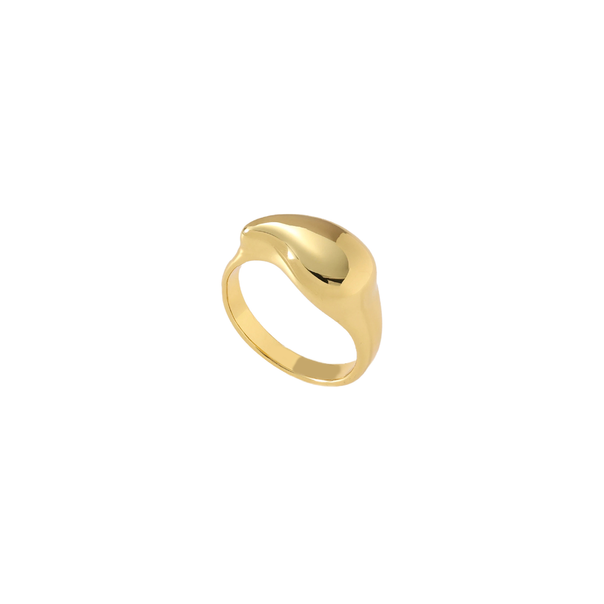 Titanium Steel Gold-plated Fashion Simple Arc Women's Ring