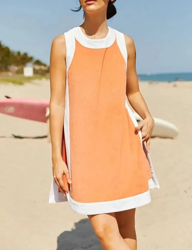 Women's Casual Multicolor Round Neck Sleeveless Top With Shorts Suit Orange - Shop at LoveMi