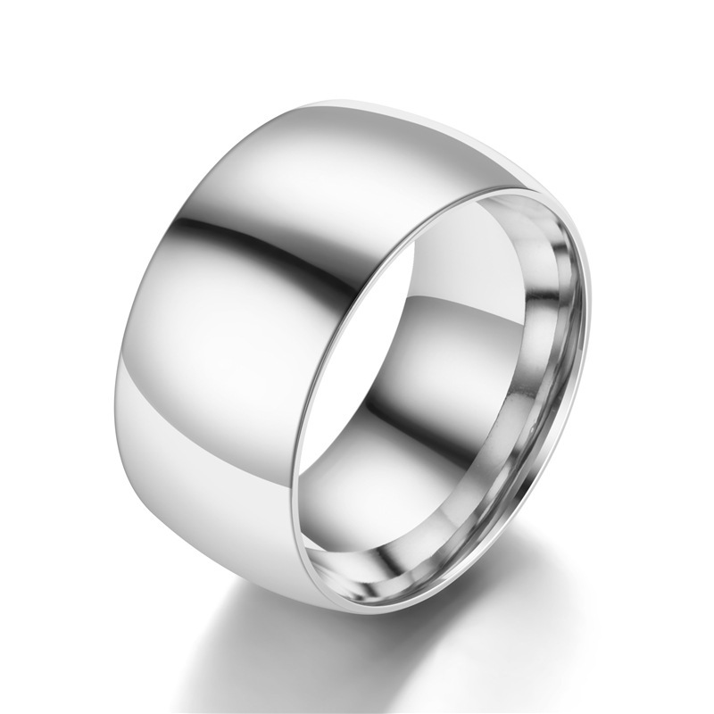 12mm Inner And Outer  Stainless Steel Ring For Men