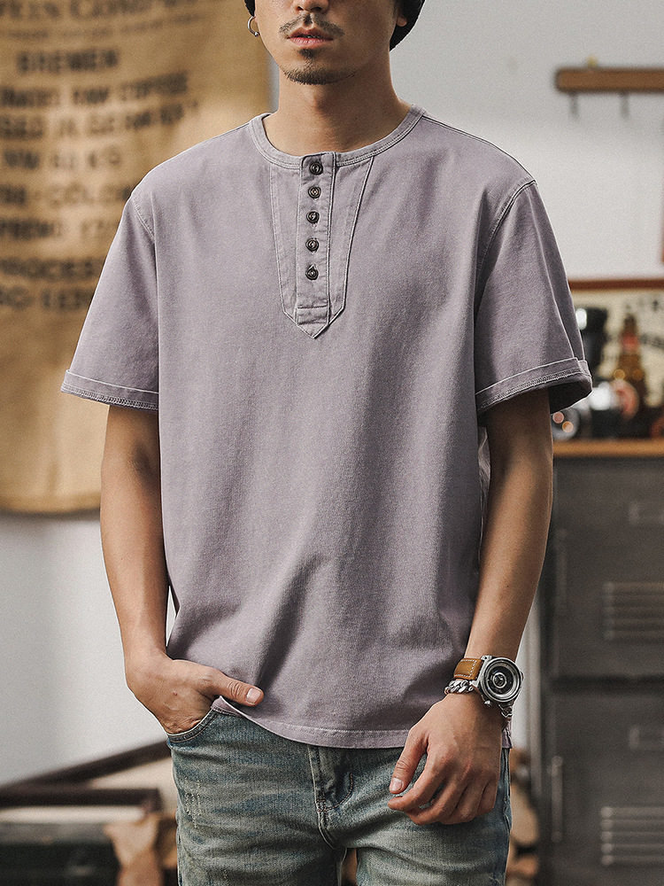 Mens Heavyweight Retro Long-Sleeve T-Shirt
