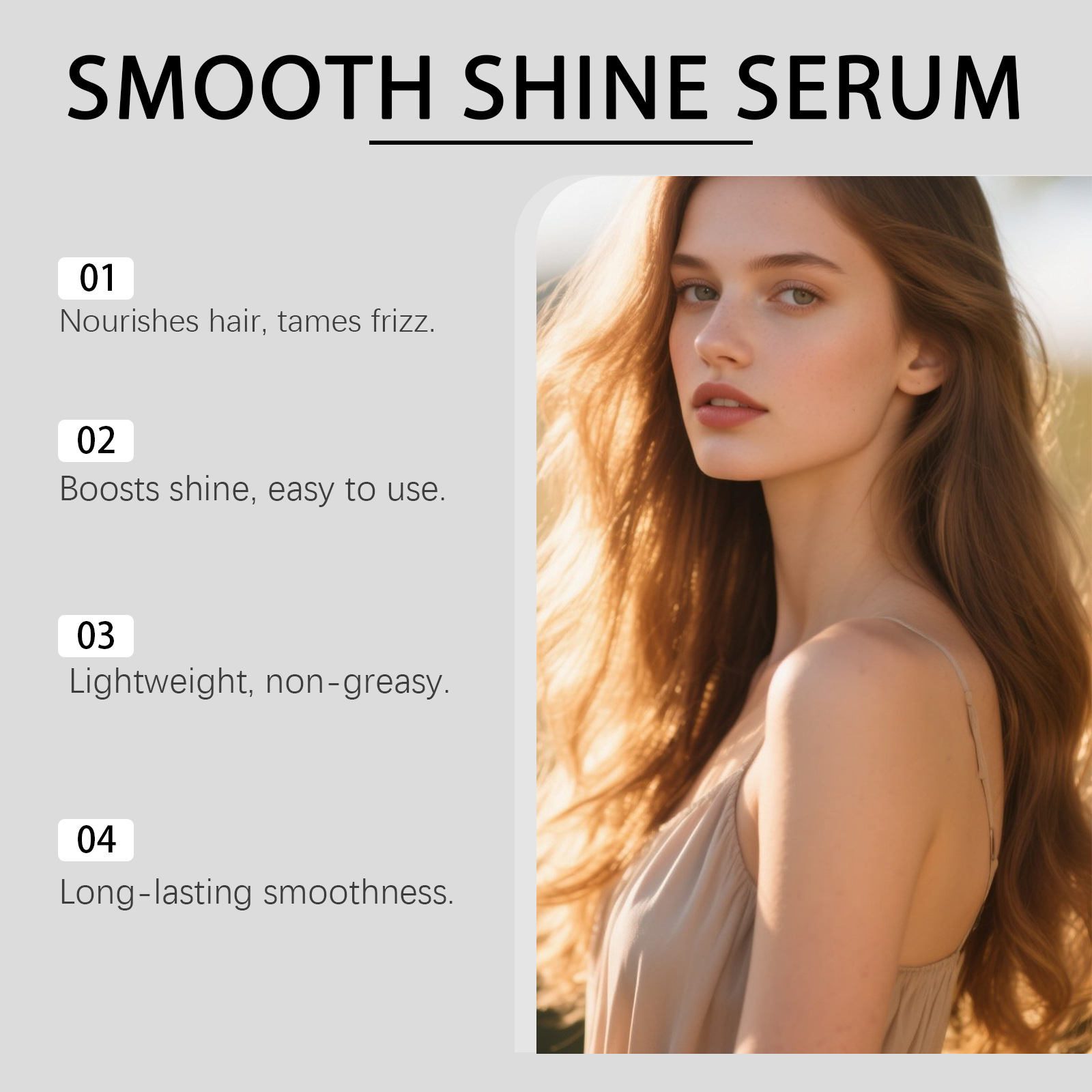 Smoothing Hair Nourishing Serum Spray Leaves Hair Soft  Smooth And Light Nourishes Dry Frizzy And Damaged Hair 3