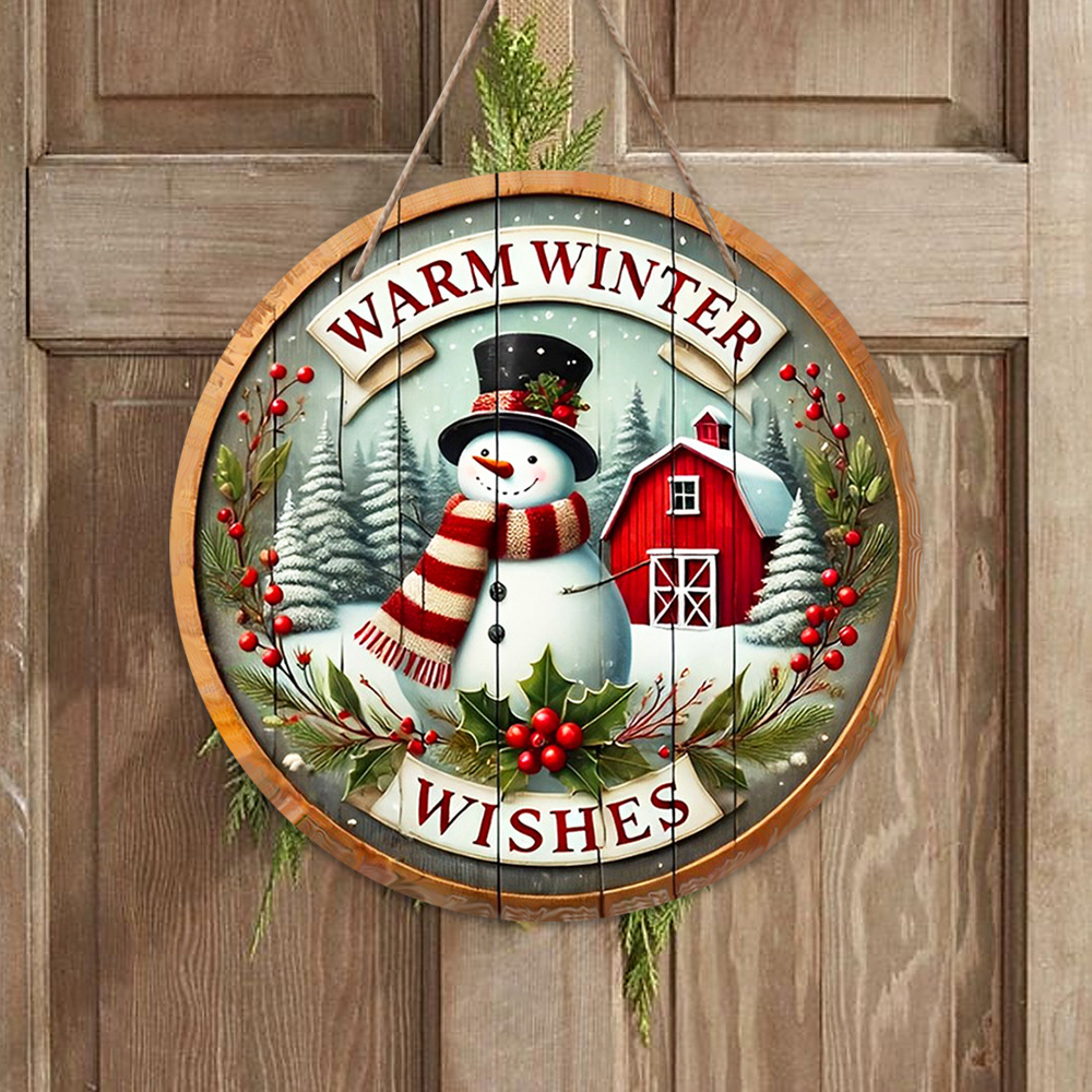 Title 3, Wooden Doorplate Decoration Christmas Party Pen...