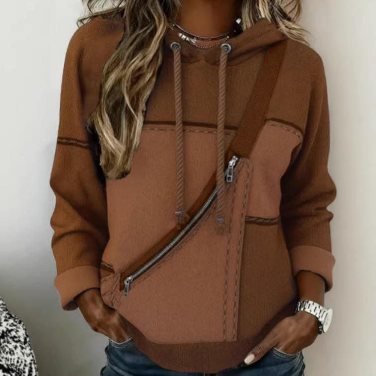 Womens 3D printed Hooded Long sleeve Sweatshirt With No Pockets