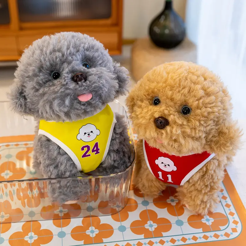 Teddy Dog Plush Toy Wearing A Jersey