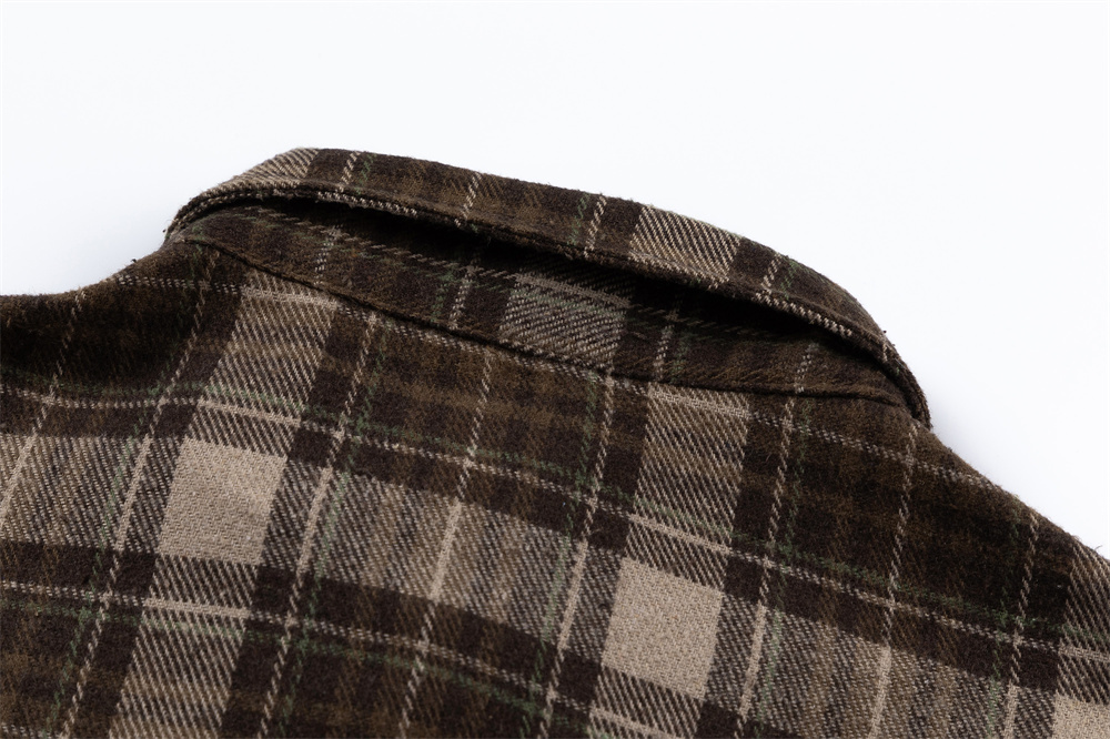 Plaid Long Sleeve Shirt Men Punk Trendy Hole & Patch