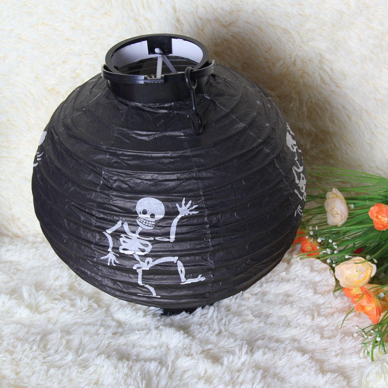 Battery Lantern Black Skull