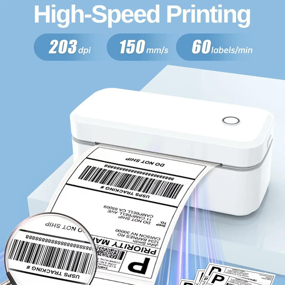 4-inch Portable Wireless Thermal Mini Label Printer