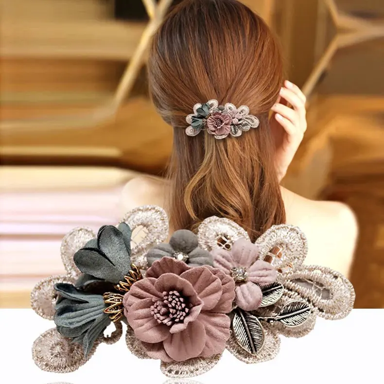 Handmade Bow Hair Accessories Barrettes Ring Pearl