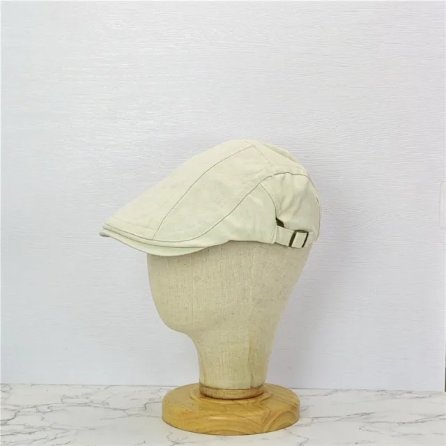 Japanese Style British Style Lake Blue Retro Denim Advance Hats Beige - Shop at LoveMi
