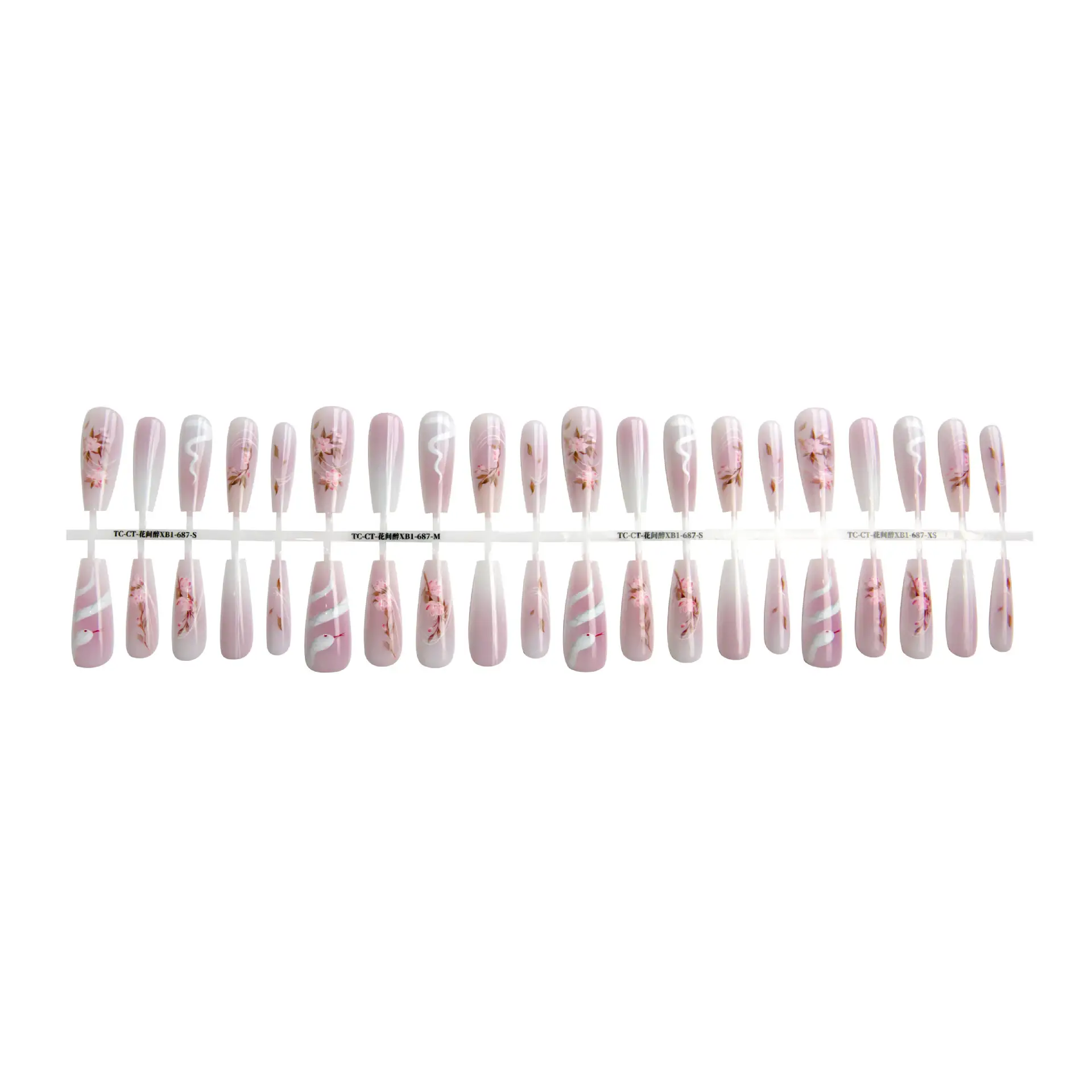 Ancient Chinese Style Snake Year Red Prefabricated Nail Tip Wear Armor