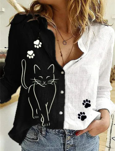 3D Digital Printing Elegant Long Sleeve Blouse 06Style - Shop at LoveMi