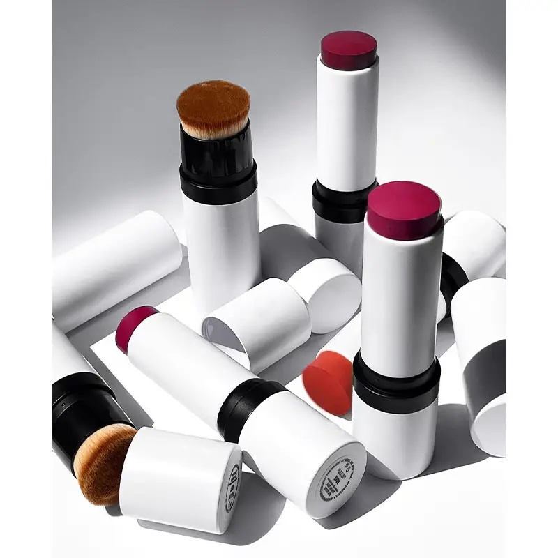 Blush Stick Foundation 2-in-1 Waterproof Sweat-proof Easy To Brighten Vermicelli With Brush Head
