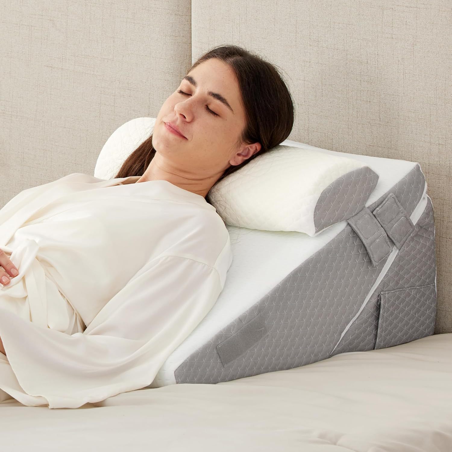 Almofada de cabeceira triangular ajustável Memory Foam