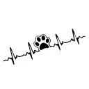 Car ECG Creative Heartbeat Motorcycle Body Bumper Decorative Stickers view 3