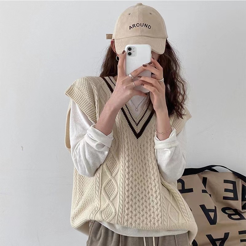 Retro V-neck Bandage Dress Waistcoat