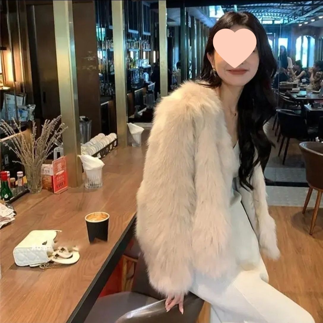 Korean-style Fluffy Womens All-match Winter Coat