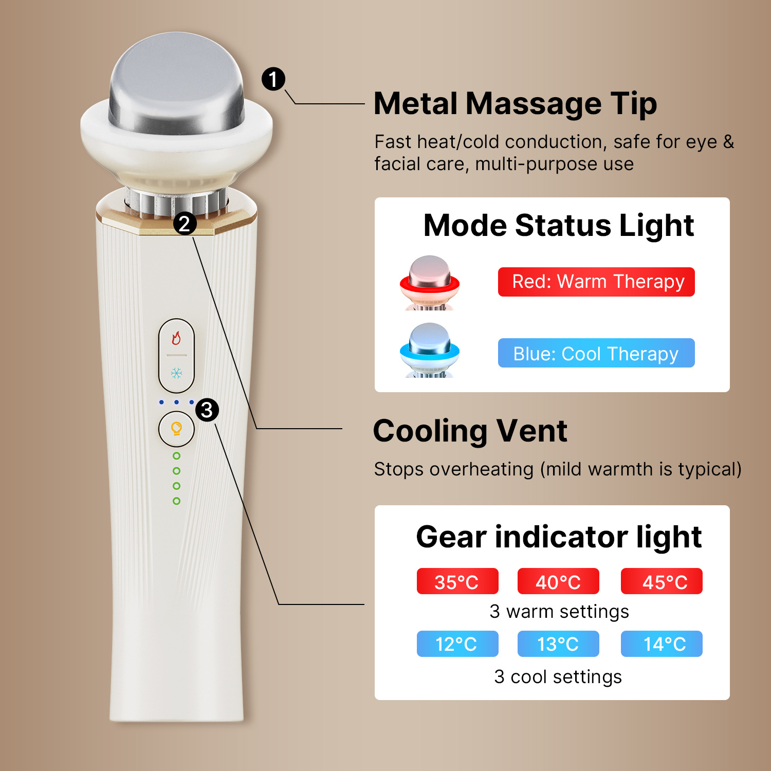 Portable For Home Use Cold Facial Roller Eye Massager