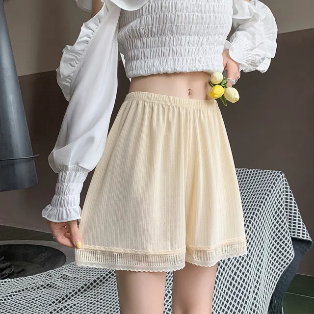 Women Can Wear Outside Without Curling Lace Loose fitting Underwear Panties Skin Color L - Shop at LoveMi