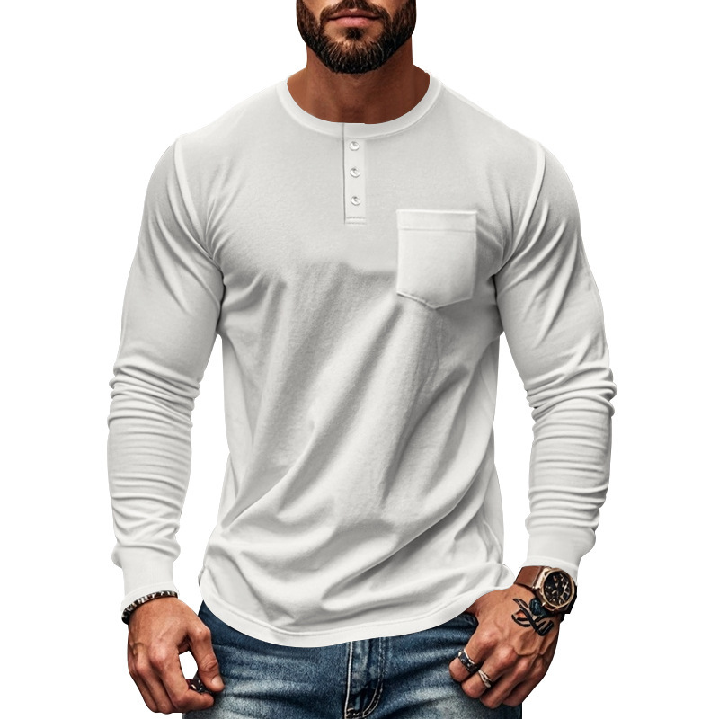 Title 26, Herren Rundhals Langarm T-Shirt Slim Fit Atmung...