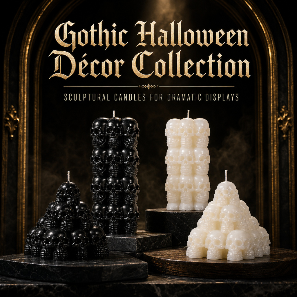 Halloween Skull Pyramid Aromatherapy Candle Ornament everydayshopit media