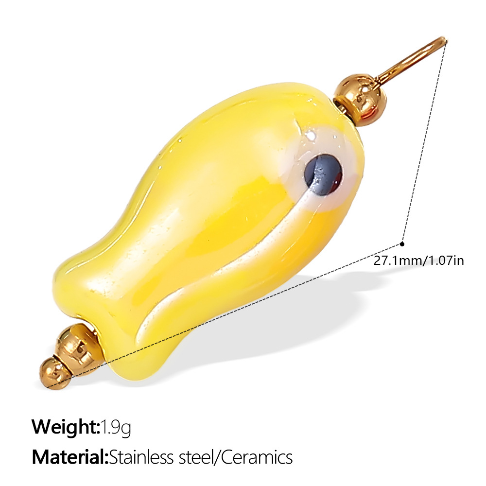 Fresh-style From The Ocean Collection Stainless Steel Pendant Necklace With 18K Gold Plating