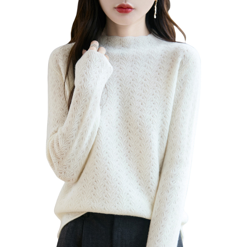 Women's Wool Mock Neck Sweater
