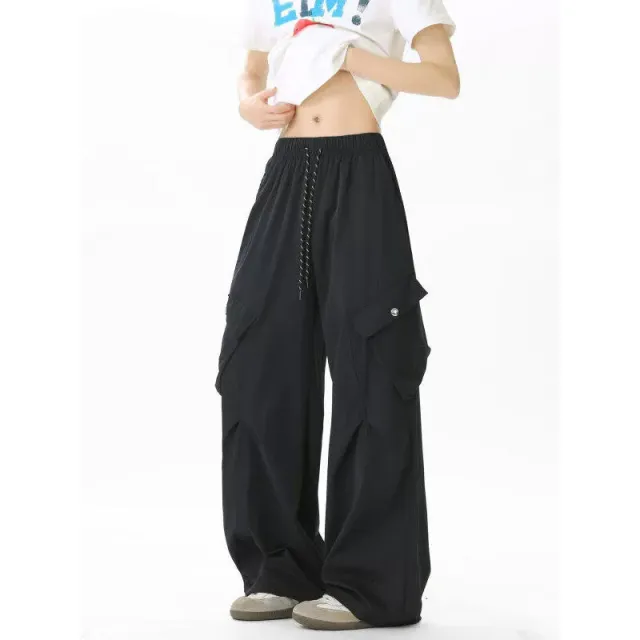 Wide leg Workwear Casual Pants For Women Black - Shop at LoveMi