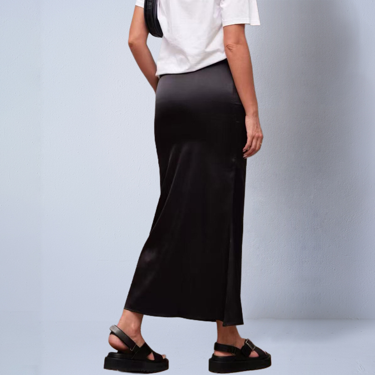 Autumn New Satin Mermaid Bodycon Skirt For Women