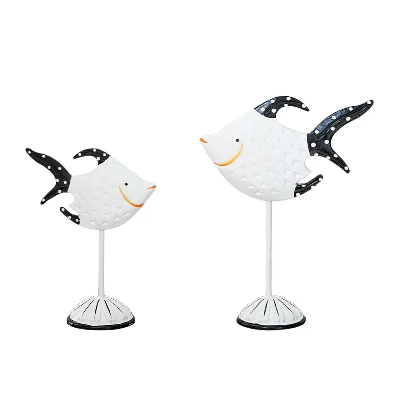 Mediterranean Style Home Decoration And Wooden Fish Ornaments
