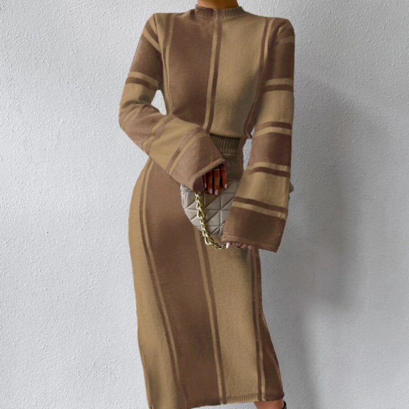 Striped Knitted Long Dress, picture 3 of 6