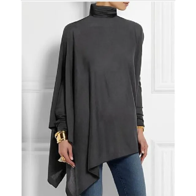 Women's Long Sleeve Turtleneck Irregular T shirt 3d Printing S94172117 Xl - Shop at LoveMi