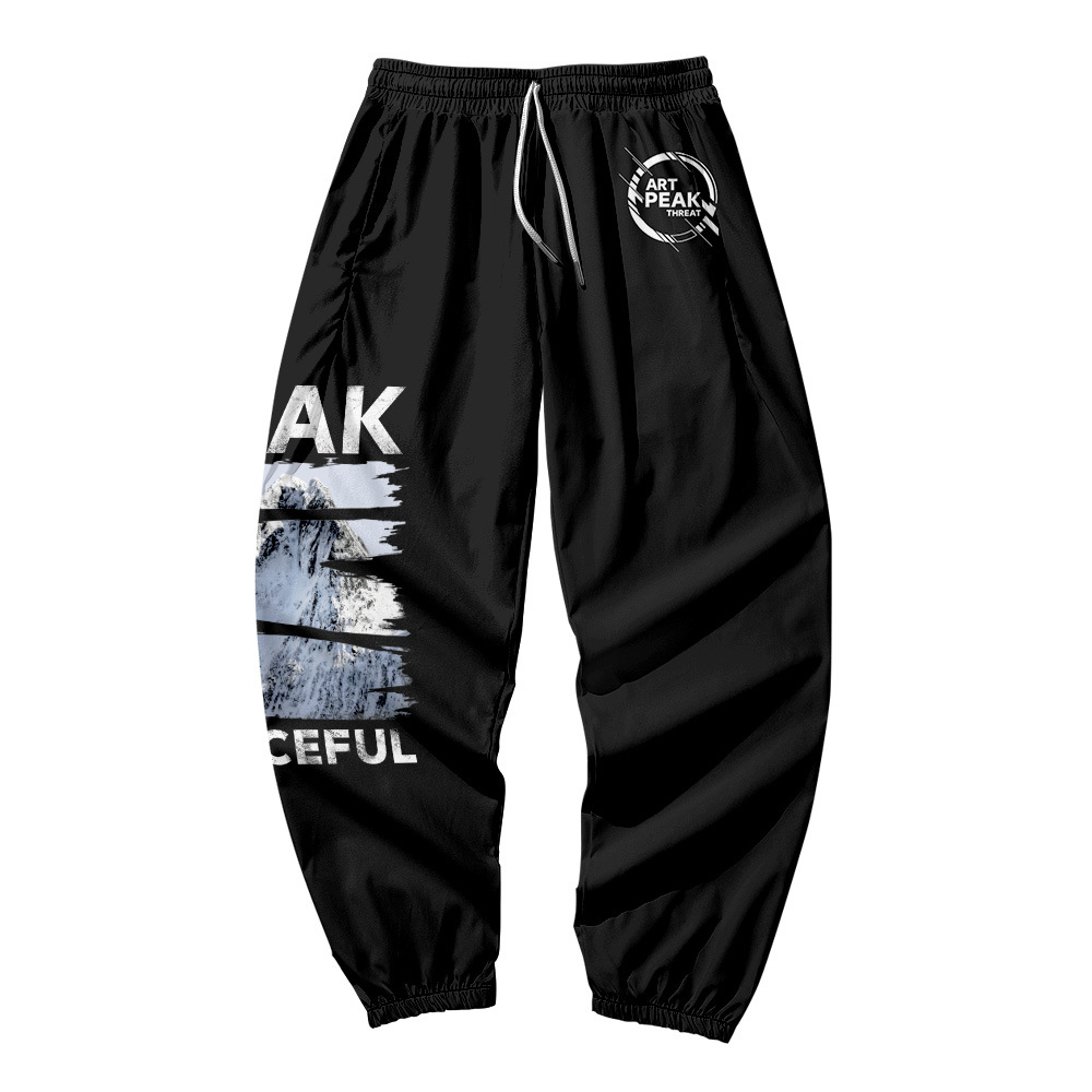 Men's Casual Pants Snow Mountain 3D Printing Casual Working Pants