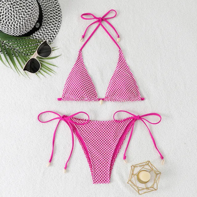 New Sexy Strap Three point Bikini Split Rose - Shop at LoveMi