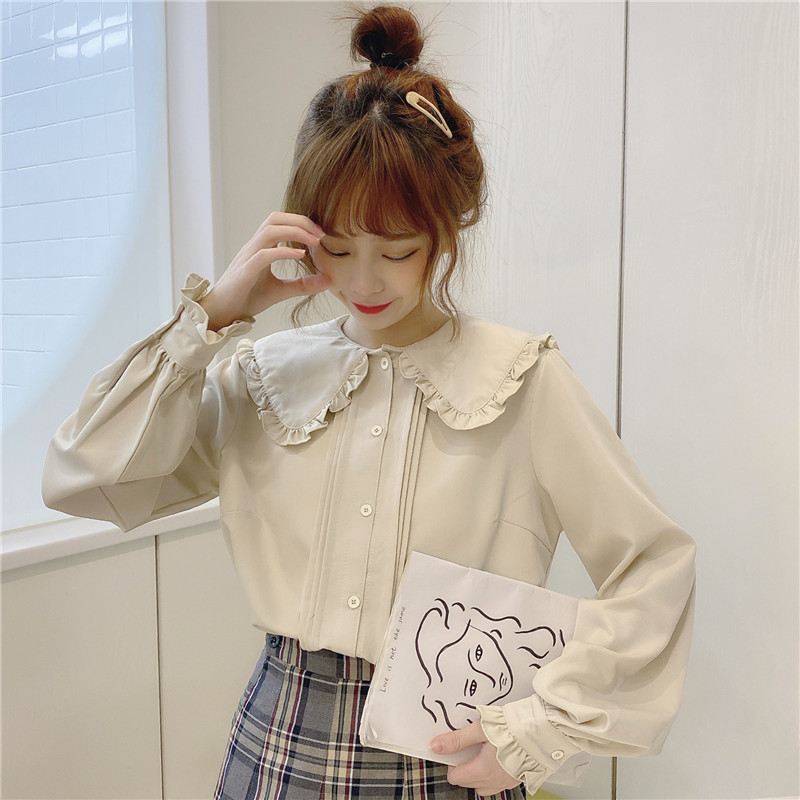 Title 15, Jk Uniform Basic Sweet Doll Collar Long Sleeves