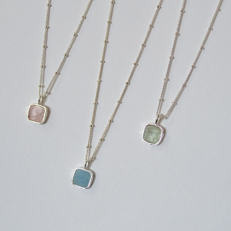 Simple Geometric Square Pendant Necklace For Women