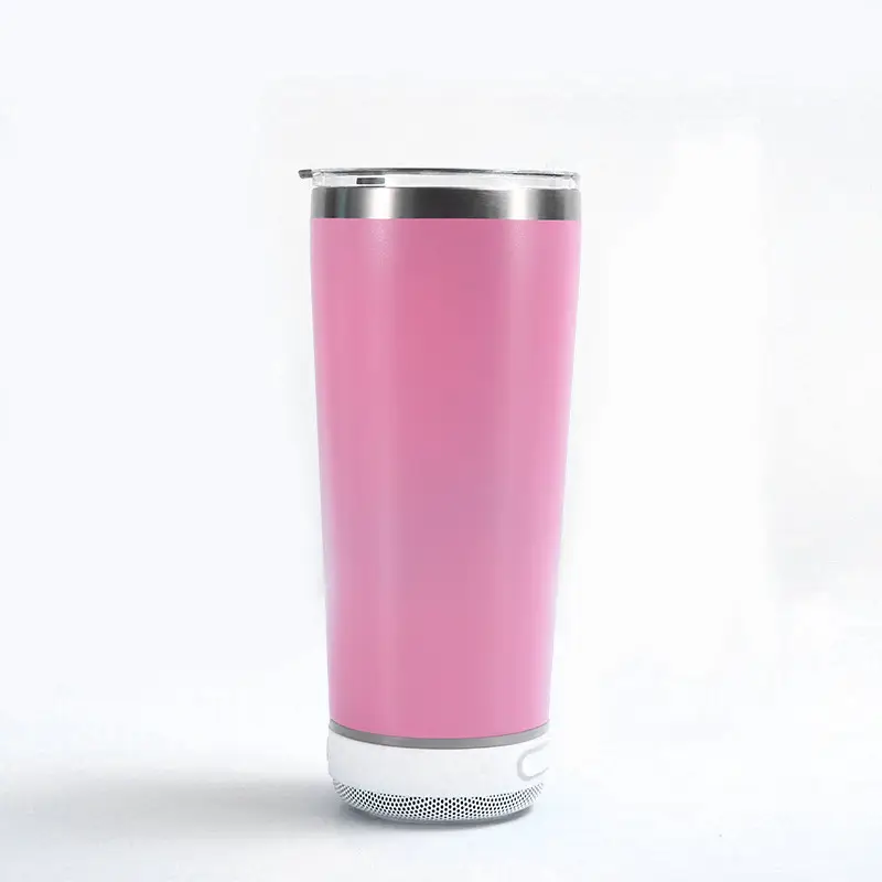 Car-mounted Stainless Steel Bluetooth Speaker Water Cup
