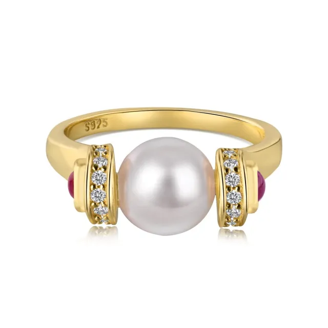 Pearl Light Luxury Temperament All match Female Ring Gold - Shop at LoveMi