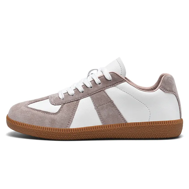 Top Layer Pigskin Leather Sneaker Japanese Canvas Retro Sports Couple Casual Shoes White - Shop at LoveMi