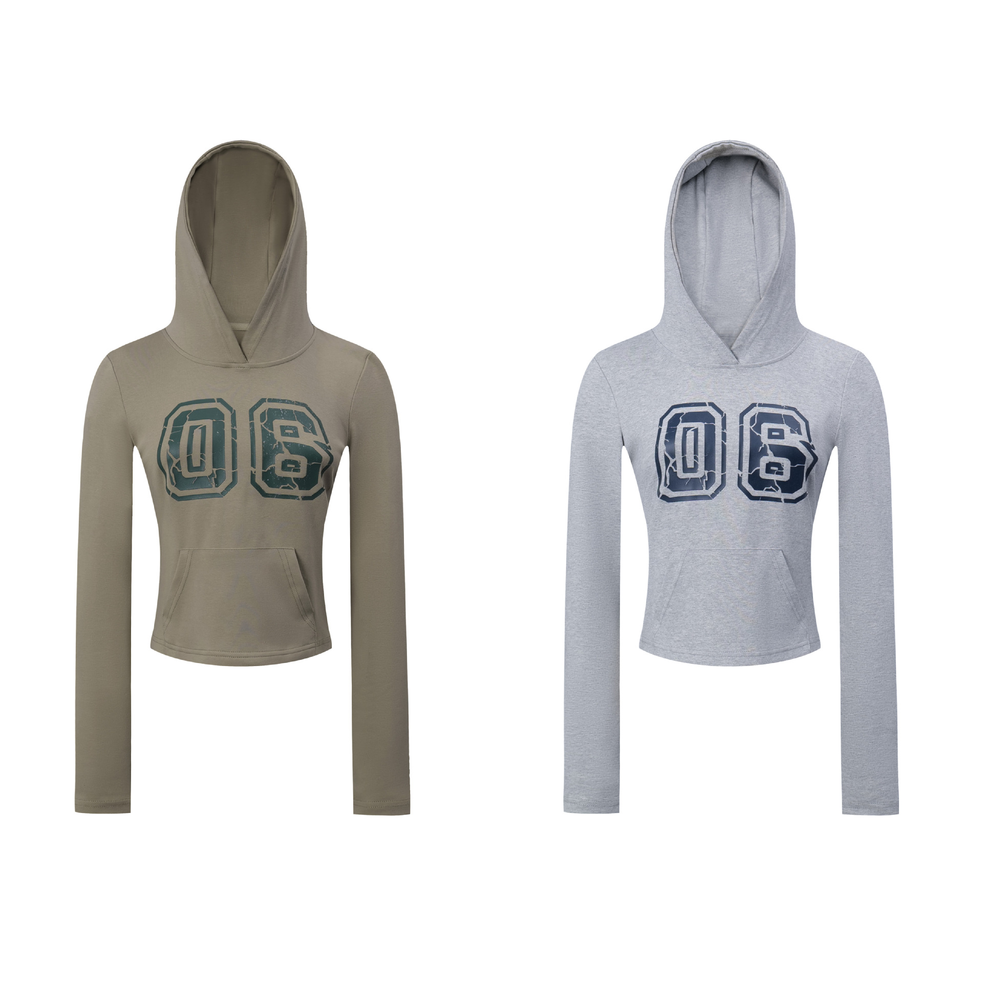 American Retro Hot Girl European And American Printed Hooded Slim Fit Long-sleeved T-shirt