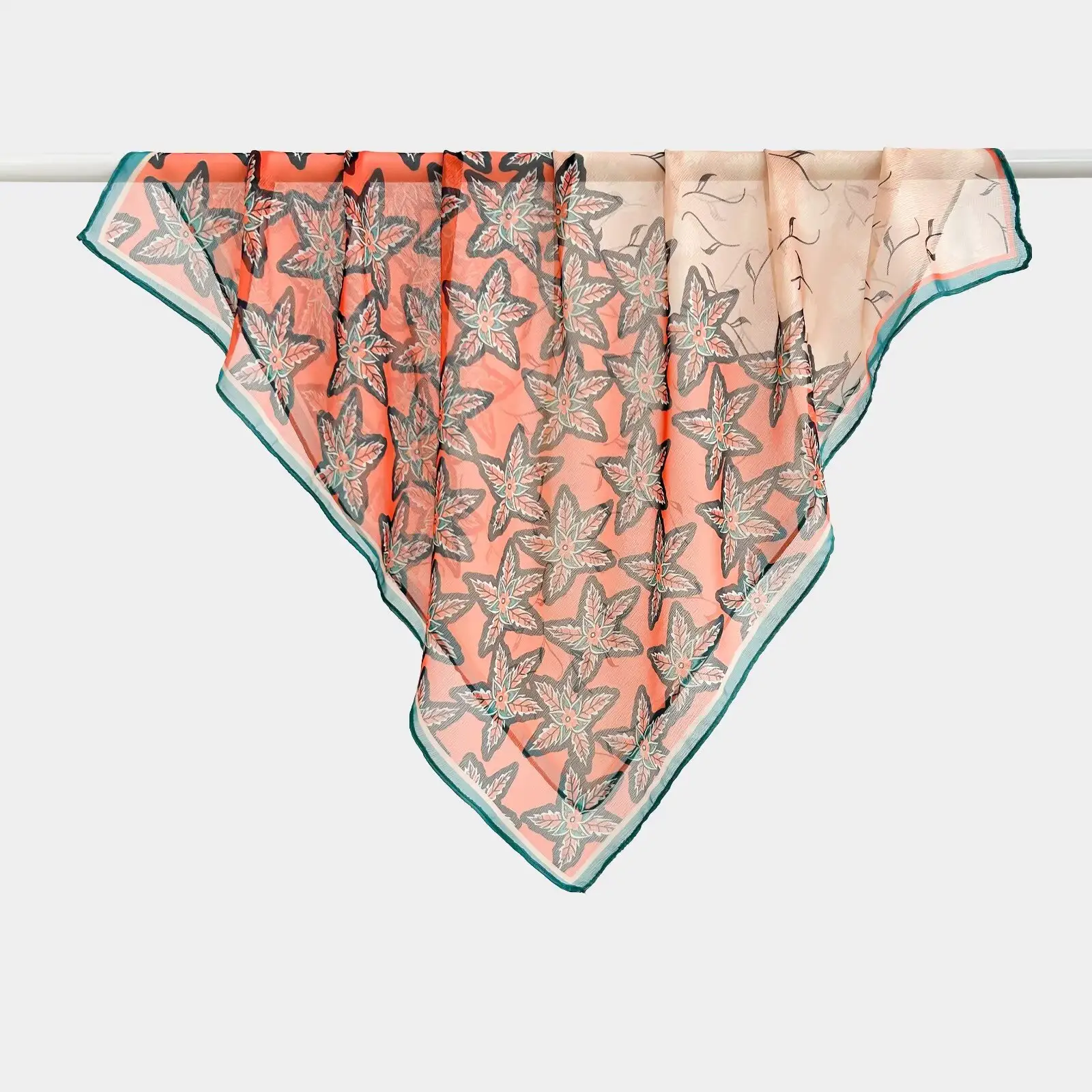 Versatile Printed Thin Square Scarf