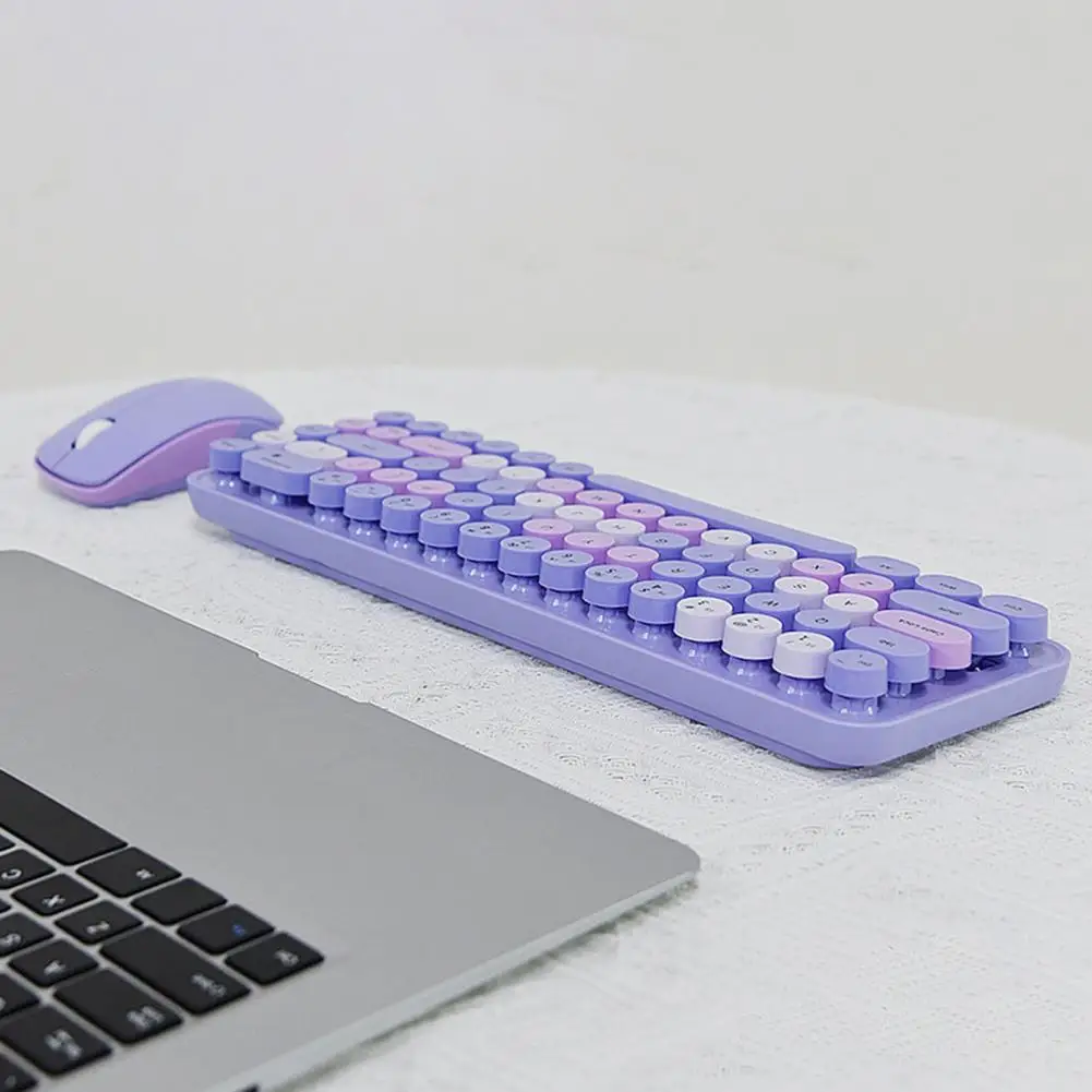 Wireless Keyboard And Mouse Set Small And Portable Lovely Female Office