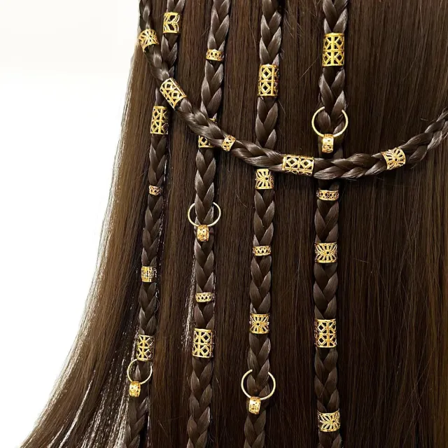 Women's Fashion Metal Circle Trendy Ponytail Hair Clip Gold - Shop at LoveMi