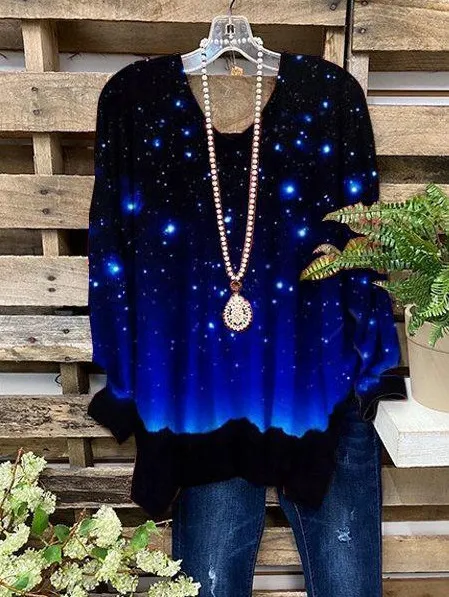 Women's Fashion Casual Digital Printing Long Sleeve 7Style - Shop at LoveMi