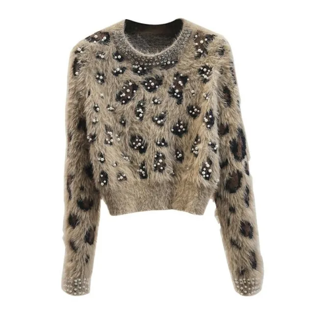 New Autumn And Winter Loose Outer Wear Small Knitted Round Neck Khaki - Shop at LoveMi