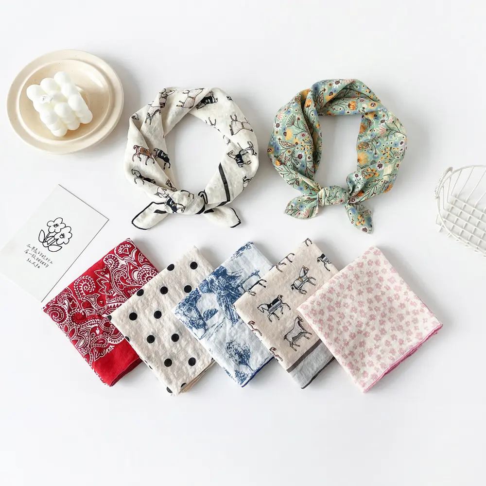 Women's Pure Cotton All-matching Printed Headscarf