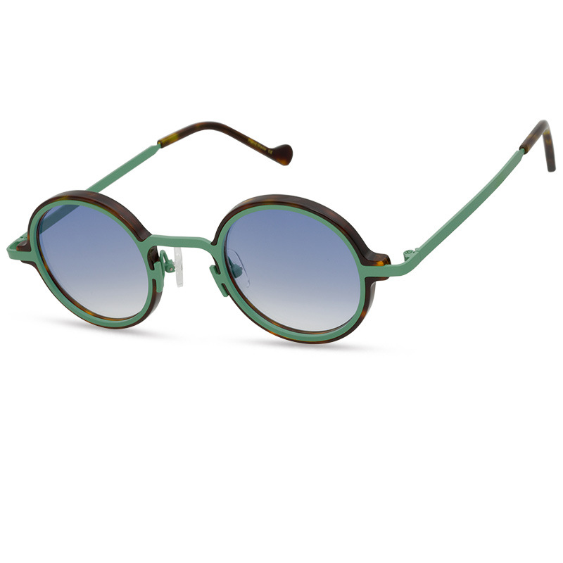 Retro Special Multicolor Niche Round Frame Sunglasses Neutral - Image 17