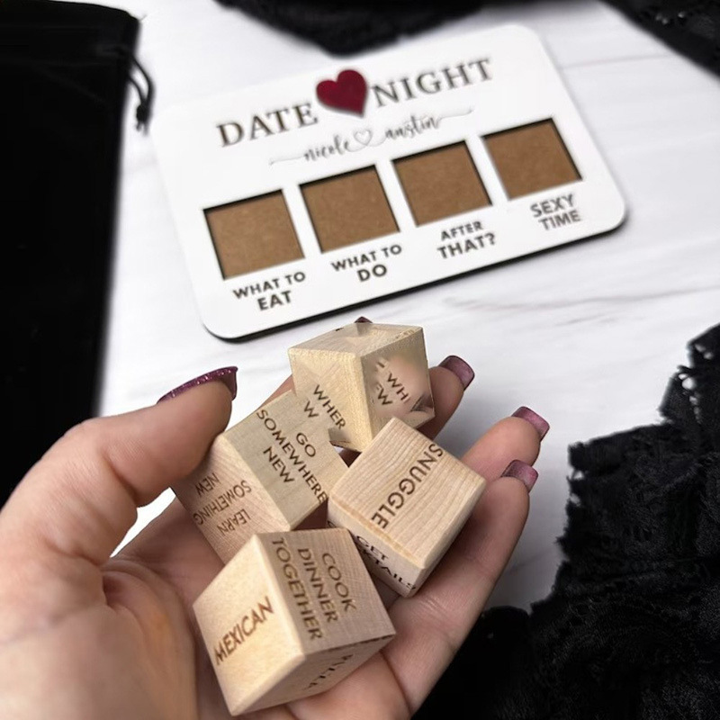Date Night Dice After Dark Wooden Date Night Dice